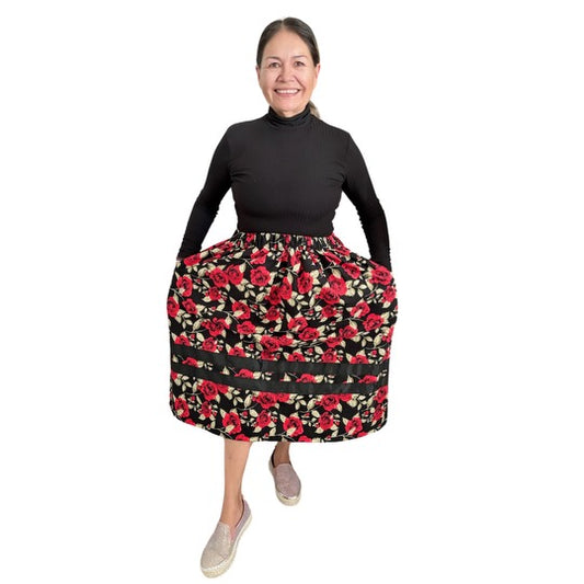 ~Love & Courage Collection~ Round Dance Style Ribbon Skirt with Functioning Pockets