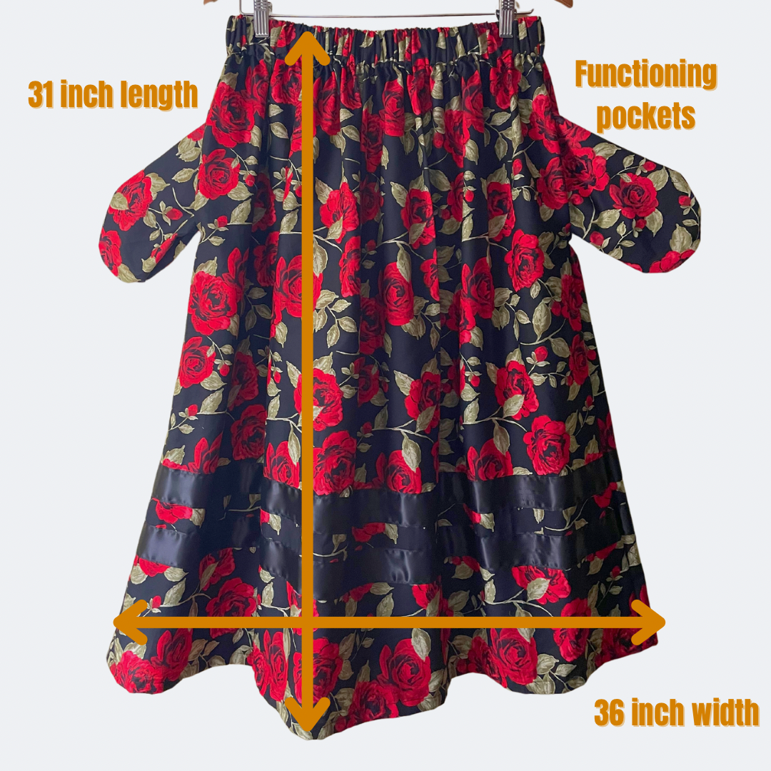 ~Love & Courage Collection~ Round Dance Style Ribbon Skirt with Functioning Pockets