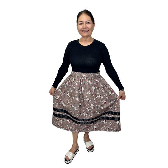 ~Grounded to our Mother Earth Collection~ Round Dance Style Ribbon Skirt with Functioning Pockets