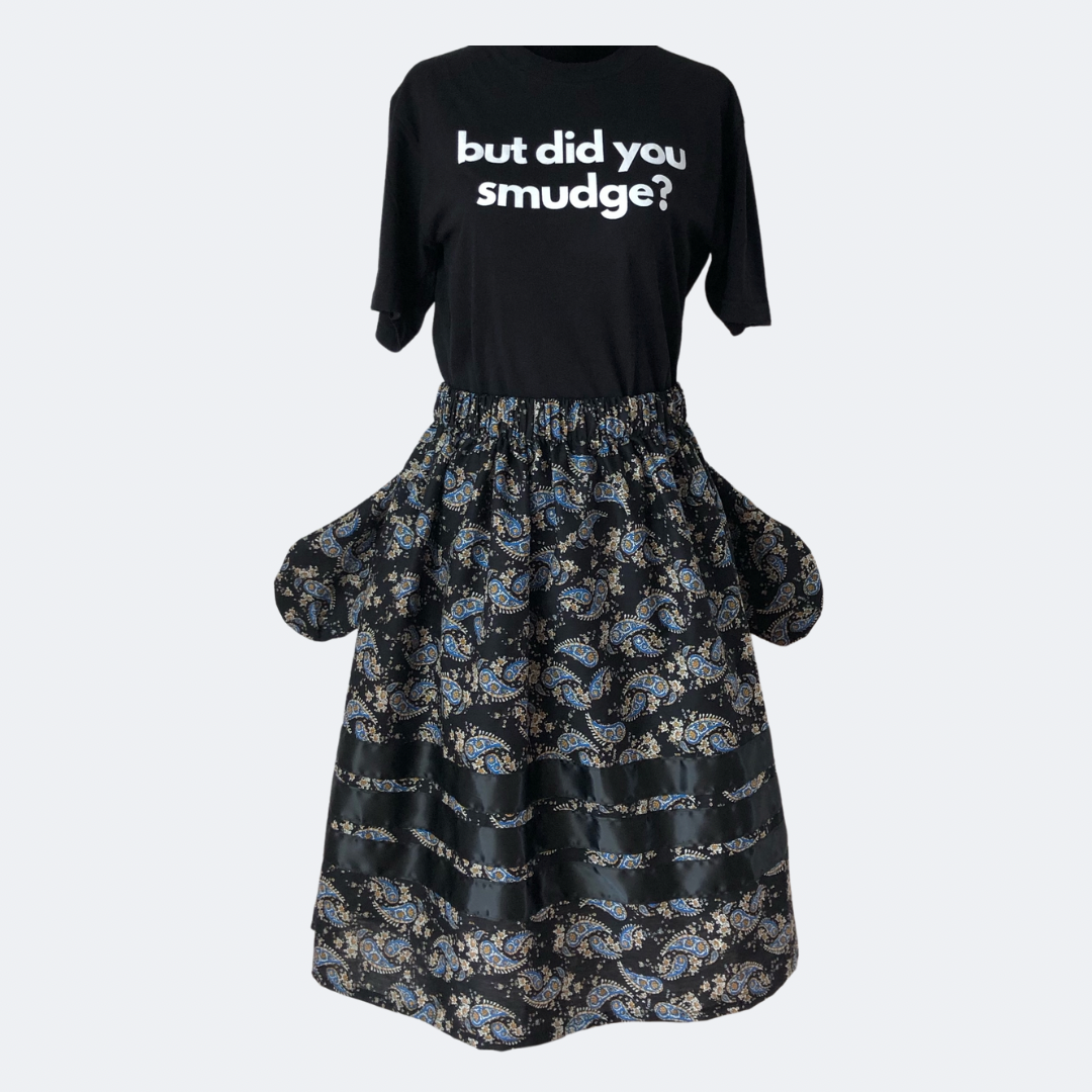 Modern Contemporary Ribbon Skirt with FUNCTIONING POCKETS
