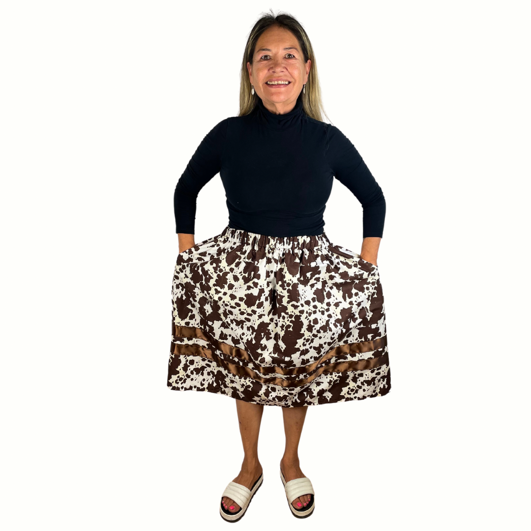 ~Our Mother Beauty Collection~ Round Dance Style Ribbon Skirt WITH Functioning Pockets
