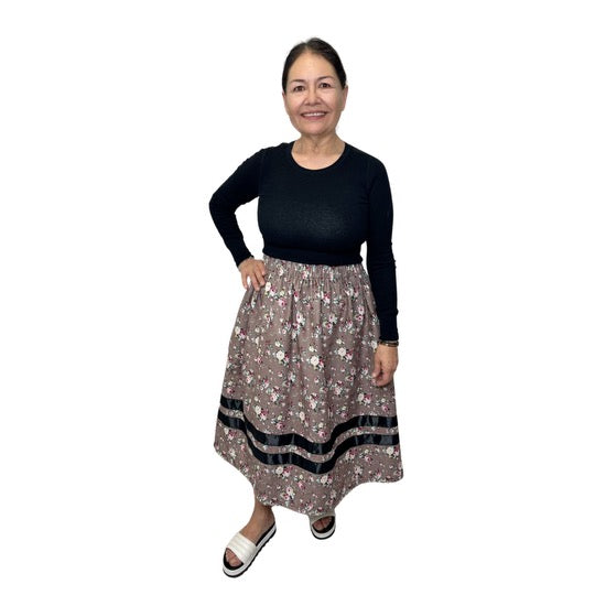 ~Grounded to our Mother Earth Collection~ Round Dance Style Ribbon Skirt with Functioning Pockets
