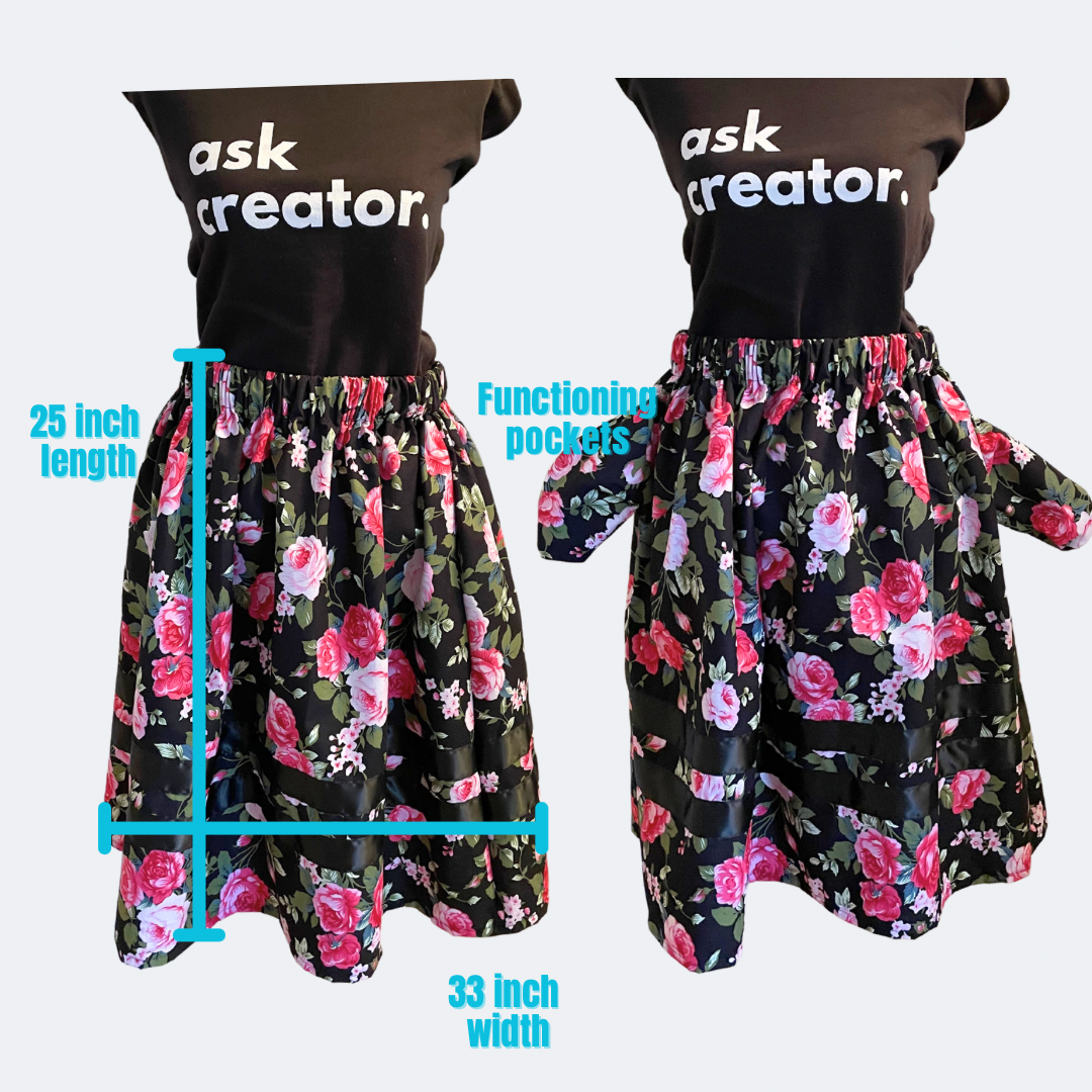 ~ Appreciation Collection ~ Modern Contemporary Ribbon Skirt with Functioning Pockets