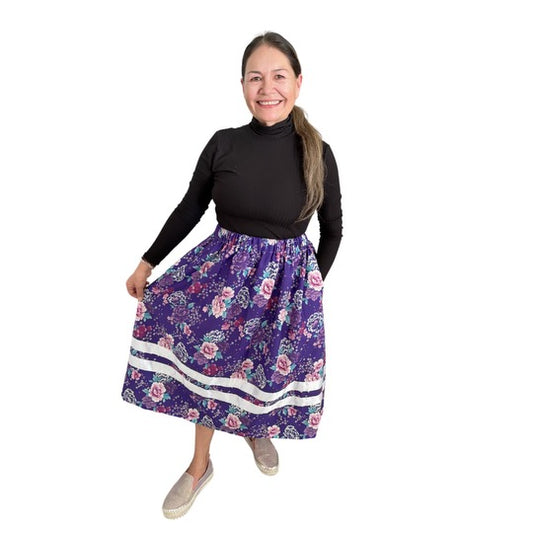 ~Wisdom & Wealth Collection~ Round Dance Style Ribbon Skirt with Functioning Pockets