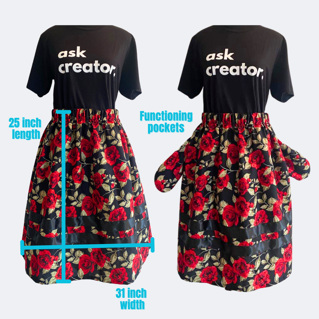 ~Love & Courage Collection~ Modern Contemporary Ribbon Skirt with Functioning Pockets