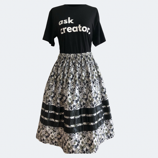 Modern Contemporary Ribbon Skirt with FUNCTIONING POCKETS Elegant