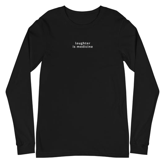 Laugher Is Medicine Embroidered Long Sleeve