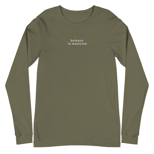 Balance Is Medicine Embroidered Long Sleeve
